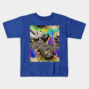 Vaporwave greek glitch statue Kids T-Shirt